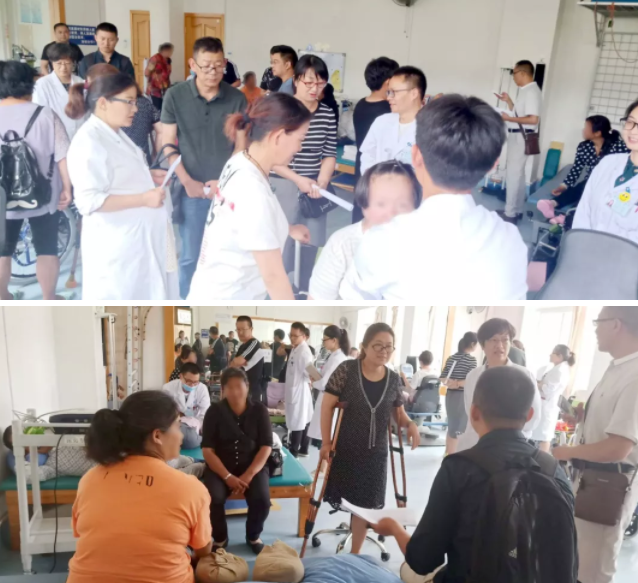 保山市殘聯(lián)攜各縣、區(qū)殘聯(lián)領(lǐng)導(dǎo)蒞臨我院考察康復(fù)訓(xùn)練項目實施情況